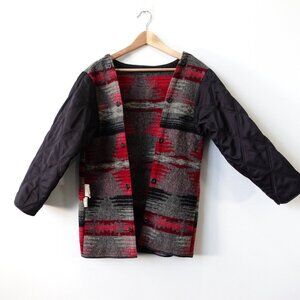 VTG‎ Orvis Coat Medium Replacement Lining Wool Insulated Quilted Navajo Boho USA